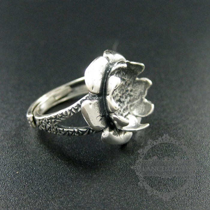 Buy 12mm setting size round flower bezel antiqued 925