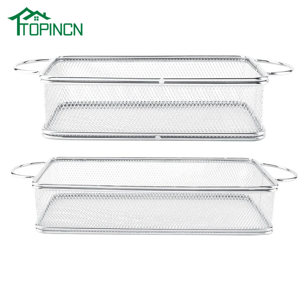 

TOPINCN Steam Rinse Strain Fry French Chef Basket Kitchen Frying Basket Fruit Vegetable Mesh Strainer Net Kitchen Cook Tool