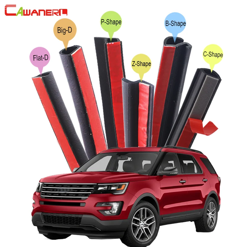 Special Offers Cawanerl Volledige Auto 4-Door Hood Kofferbak Seal Afdichtstrip Kit Rubber Tochtstrip Voor Ford Explorer Escape Maverick C-Max