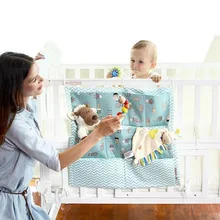 Детская кровать хлопок подвесной многофункциональный мешок для хранения сумка для хранения детские пеленки мешок комплект постельного белья для грудных детей многоцветные продукты Уход за ребенком