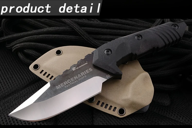 HX OUTDOORSHard жесткий D2 стальной охотничий нож с фиксированным лезвием ножи для выживания на открытом воздухе и оболочка завод для пеших прогулок Лидер продаж