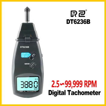 

Digital Tachometer Speedometer with Contact and Non-contact Laser Mode Model DT6236B RPM Meter with Data Memory Tachometer