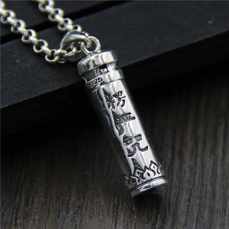 Argenteria All'Ingrosso S925 Sterling Silver Avaro Maledizione Ka Box Ciondolo Maschili Modelli Femminili Retrò Thai Argento Dei Monili Del Pendente