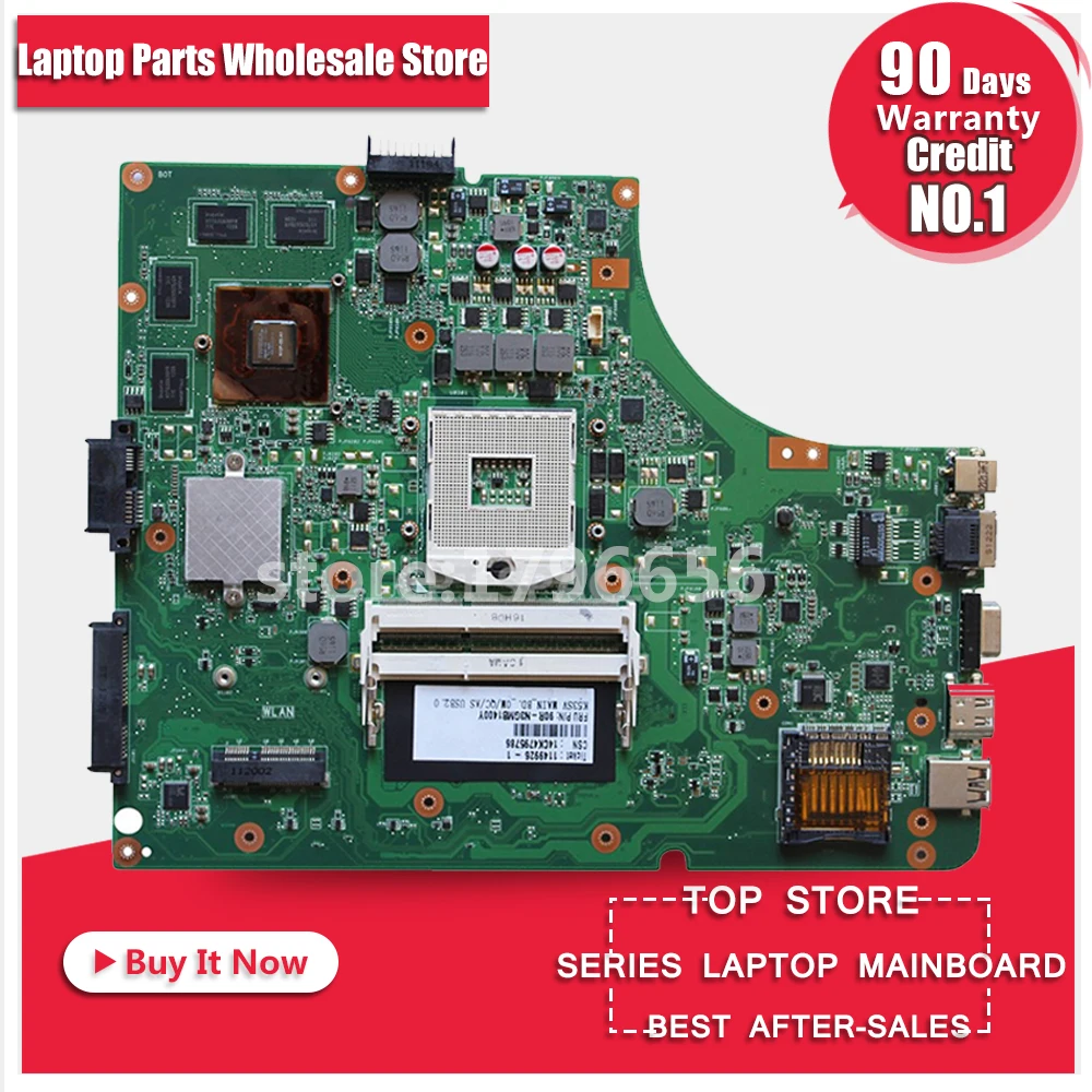 K53SV REV:3.1 3.0 8 pieces video memory GT540M 2GB 2 DDR3 slot For Asus ...