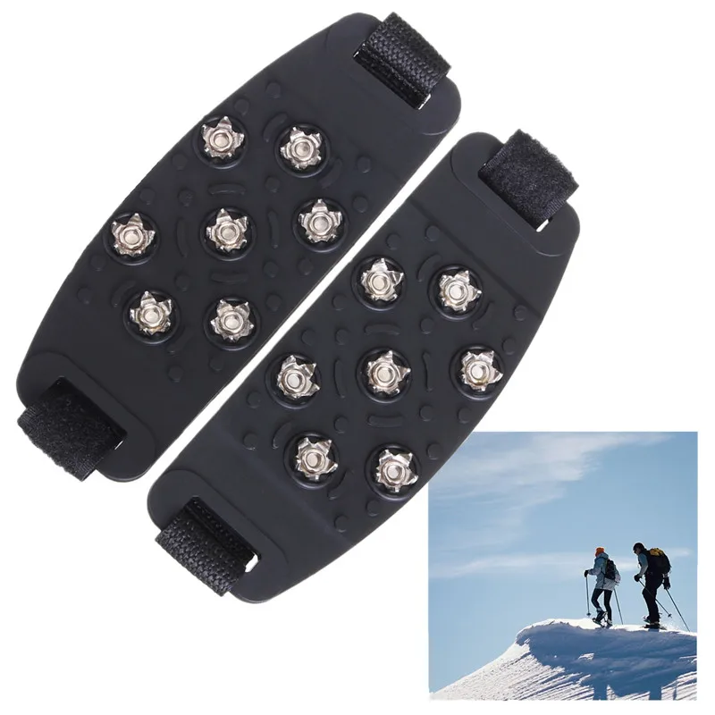 

Good Quality Camping Non slip Snow Ice Shoes Cleats Cover Spike Cleats Crampons Gripper Durable And Perfect Anti-Slide