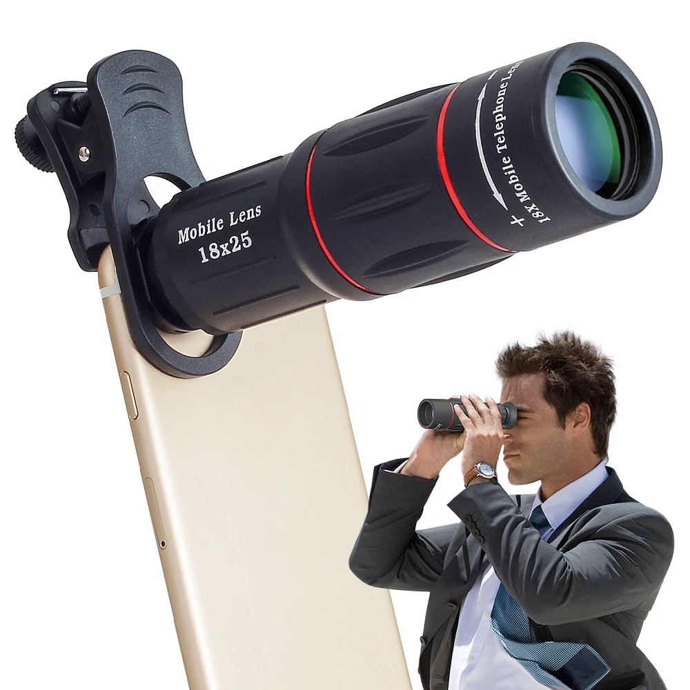 APEXEL 18X تلسكوب التكبير الهاتف المحمول عدسة المقربة ماكرو كاميرا العدسات العالمي Selfie ترايبود مع كليب لجميع الهاتف الذكي