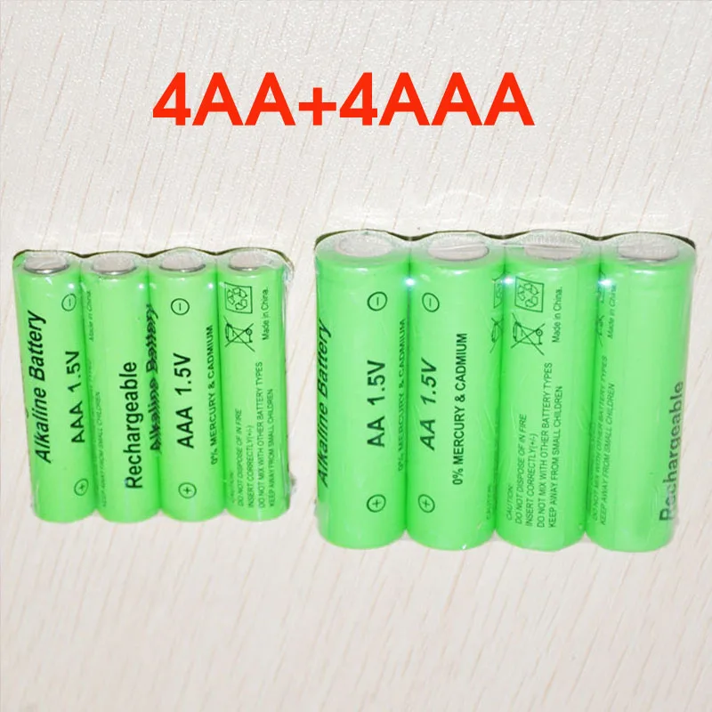 SORAVESS 2-8 шт 1,5 V перезаряжаемый AA аккумулятор 14500 mAh щелочные батареи для часов игрушки фонарик пульт дистанционного управления камера - Цвет: 8pcs