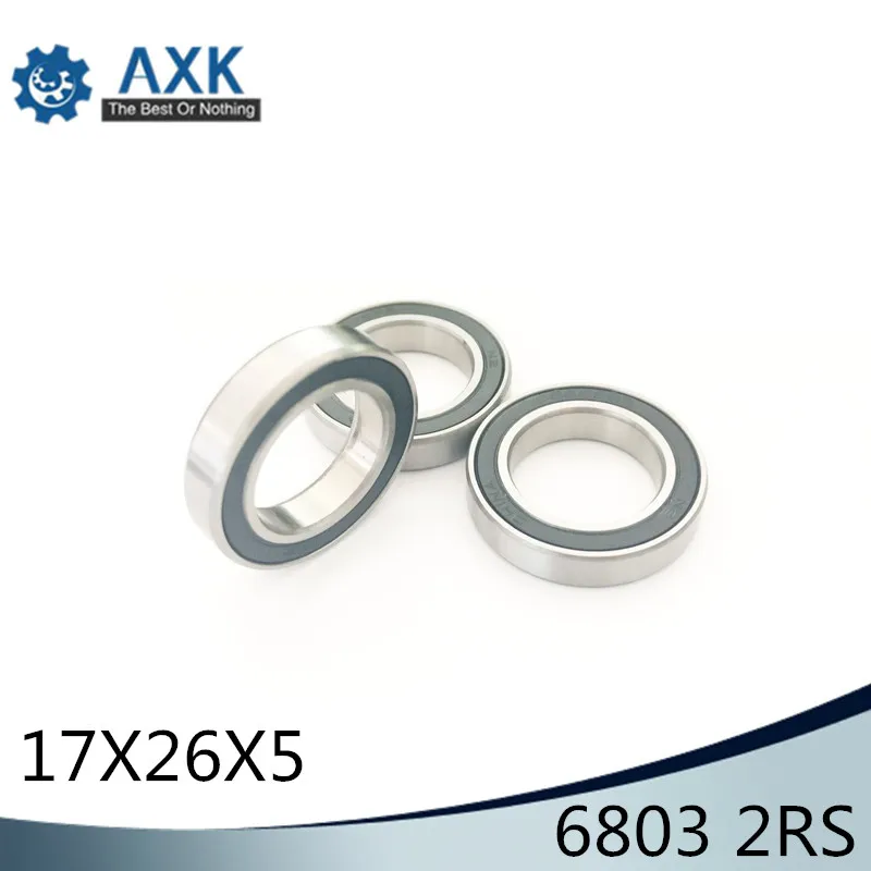 6803 2RS подшипник 17*26*5 мм (10 шт) ABEC-1 Метрическая тонкий срез 61803RS 6803 RS шариковые подшипники 6803RS