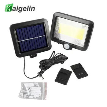 

100LED Outdoor Solar Wall Light Split Type PIR Motion Sensor Solar Lamp Waterproof Infrared Sensor Garden Street Countyard Light