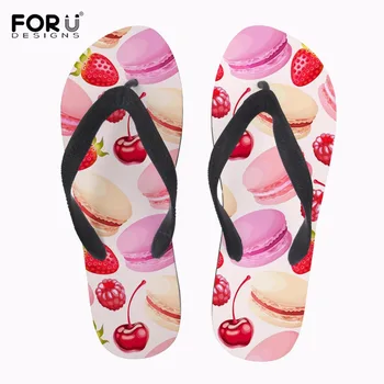 

FORUDESIGNS New 2019 Summer Style Shoes Women Sandals Ice Cream Cake Sweet Flip Flops Slippers Woman Beach Flats Dropshiping