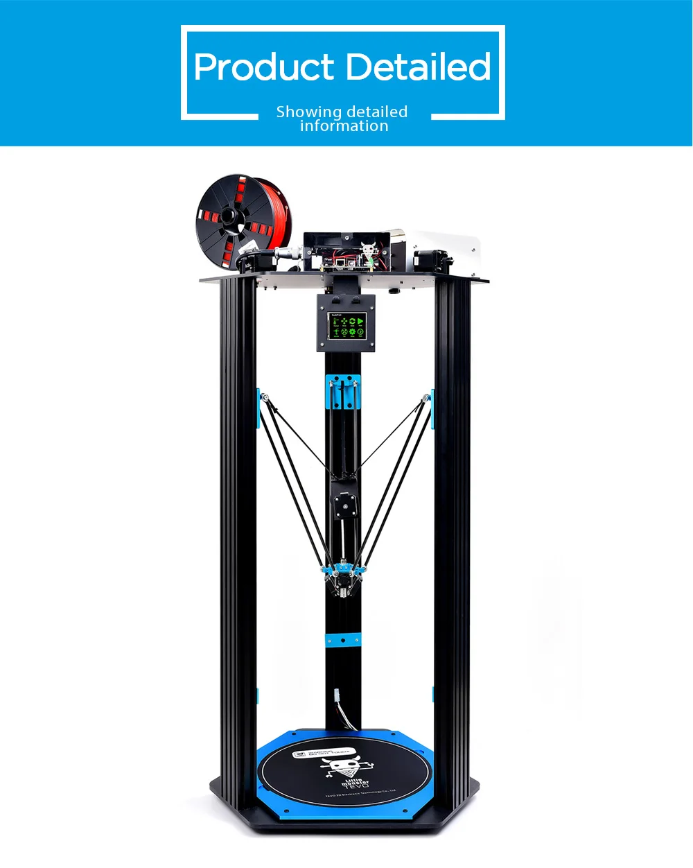 TEVO маленький монстр Delta 3d принтер Impresora 3D DIY комплект сильная экструзия Полный металлический большой размер печати 3d принтер SD