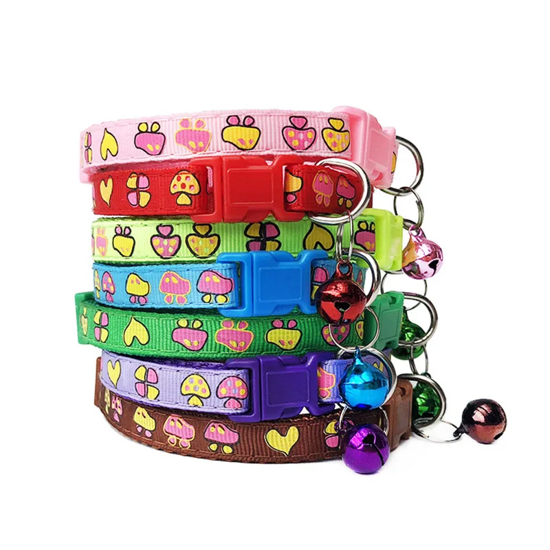 

Cute MUSHROOM Printed Cat Collar with Bell Pet Dog Cat Collar Breakaway Nylon Ribbon Adjustable Small Dog Puppy Collar 19-32cm