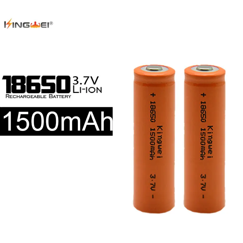 Оригинальный литий ионный перезаряжаемый аккумулятор KingWei Orange 1500 мАч 18650 3 7 в для