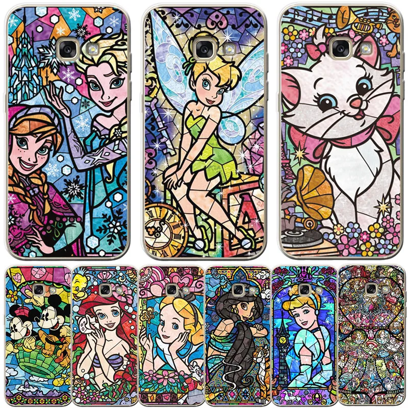 

Luxury For Samsung Galaxy A9 A8 A7 A6 A5 A3 2016 2017 2018 Case Cover Funda Coque Etui Capinha Stitch Mickey fairy Alice Tattoo