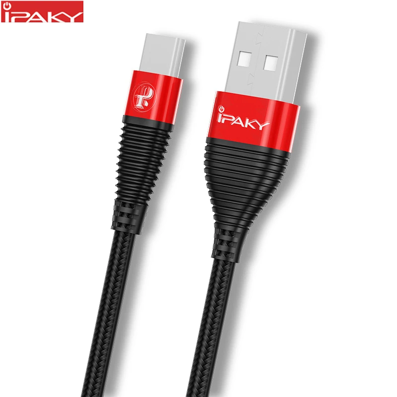 

IPAKY USB Type C Cable USB C Mobile Phone Cable Data Sync Fast Charging Type C Cable for Huawei Xiaomi Redmi Samsung LG