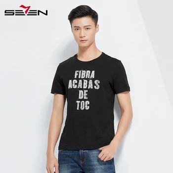 

Seven7 Fashion Men T Shirts Summer Top Tees Mens Clothing Short Sleeve Casual O Neck 100% cotton Fitness Tshirt Casual 114T50010