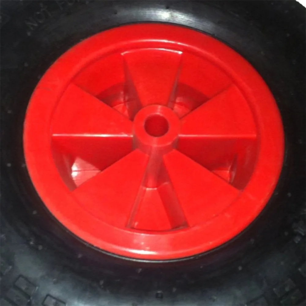 

12" Rubber Anti-wrap Round Puncture Proof Sack Truck Trolley Cart Wheel Barrow 16mm Bore Tube wheel Caster 2018 NEW