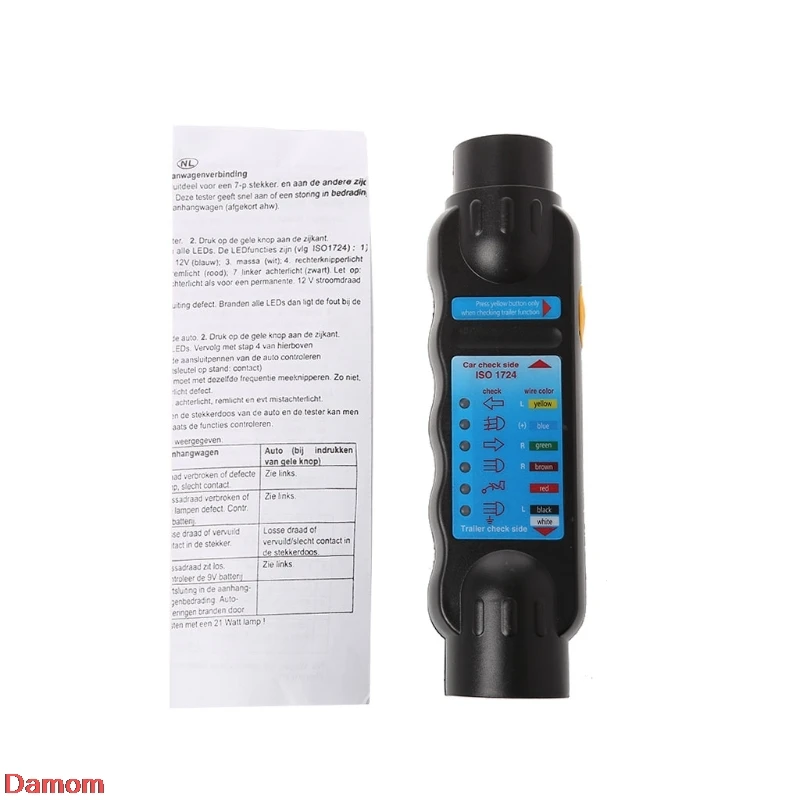 مقطورة سيارة قافلة 7 دبوس سحب سحب مصباح بار الأسلاك جهاز فحص الدائرة الكهربائية التوصيل المقبس مقطورة سيارة قافلة 7 دبوس سحب سحب مصباح بار الأسلاك جهاز فحص الدائرة الكهربائية التوصيل المقبس