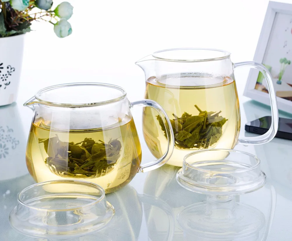 Cena 1x485 610 ml żaroodporny przezroczysty kwiat szklany imbryk w zaparzacz szklany z pokrywką