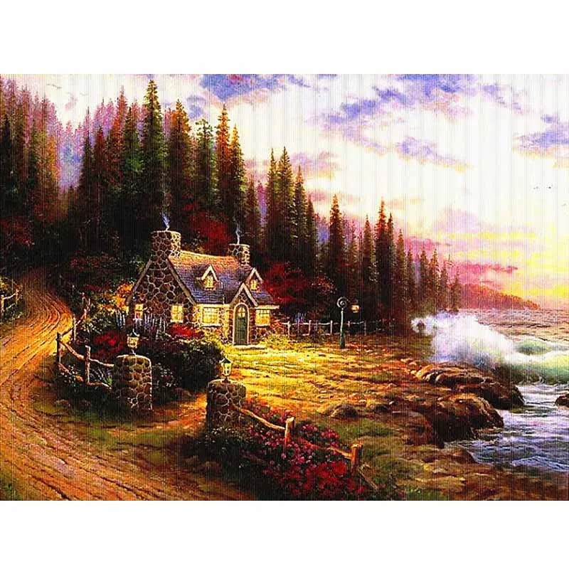 

5D Diamond Embroidery Sale Landscape Villa Full Square Diamond Painting Cross Stitch Kit Diamond Mosaic Crystal Crafts