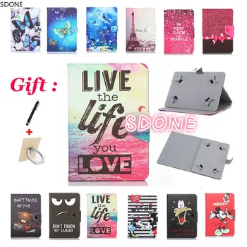

Universal 8 inch Cartoon PU Leather Stand Case for DEXP Ursus NS280 3G/Z280 3G/Z380 3G 8" tablet pc Protective Cover + 2 gifts