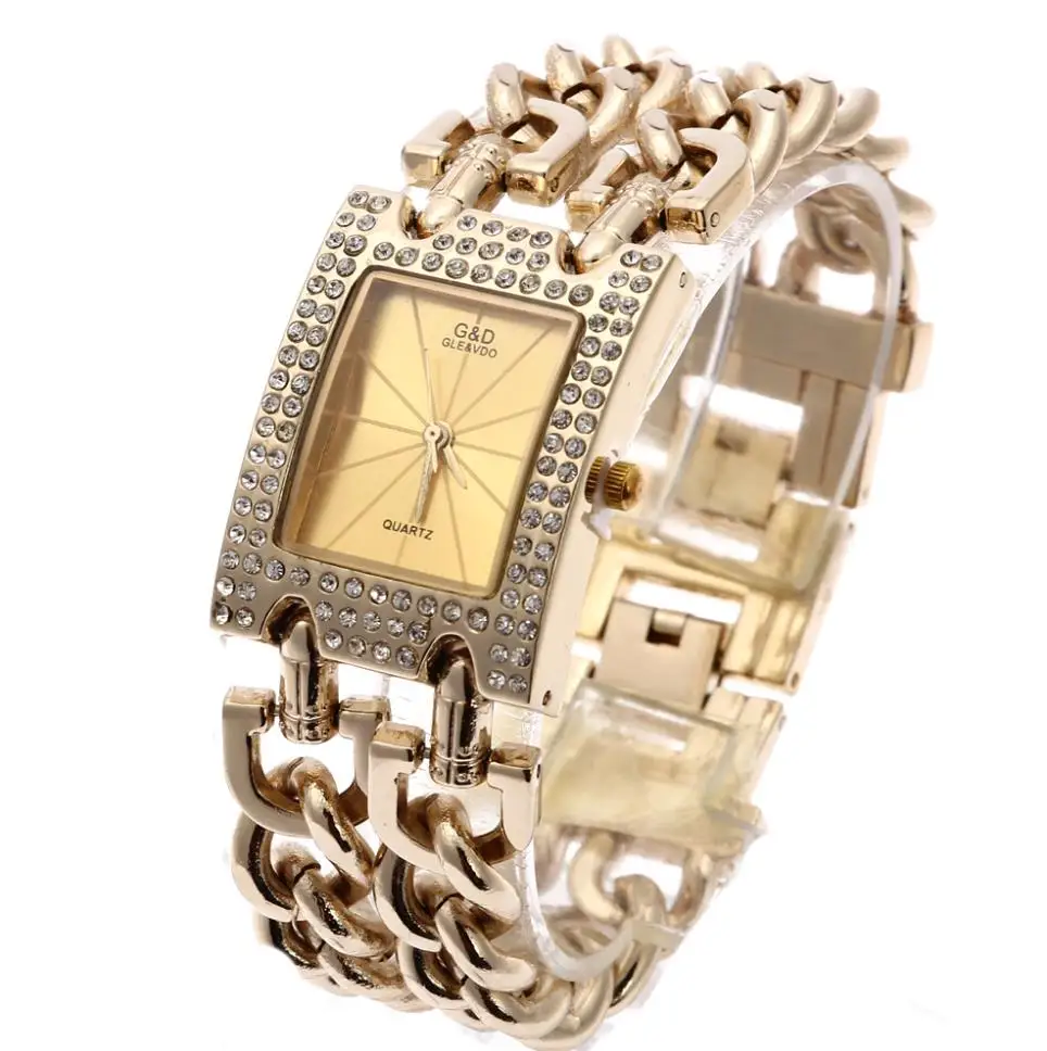 G& D Лидирующий бренд Роскошные женские наручные часы кварцевые часы женские часы-браслет платье Relogio Feminino Saat подарки Reloj Mujer - Цвет: A039