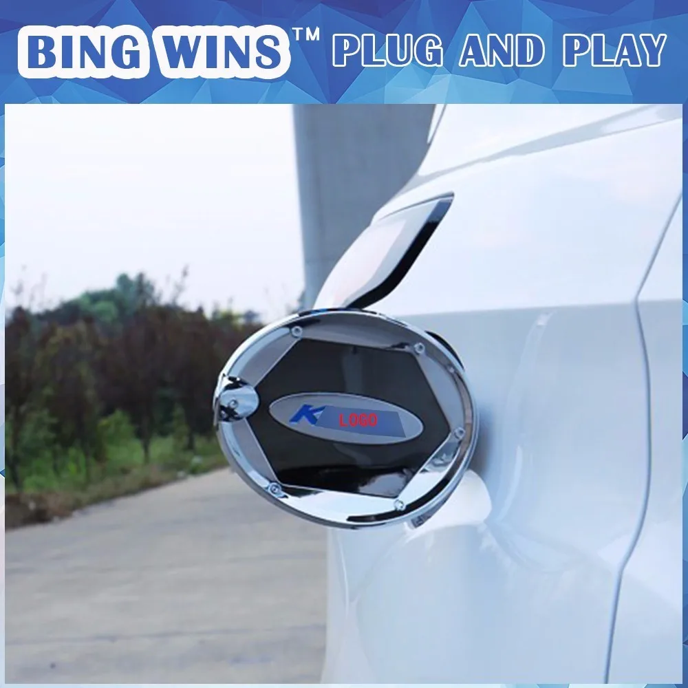 car styling ABS Chrome Fuel Tank Cover Gas Tank Cap Fuel Cap Cover Trim