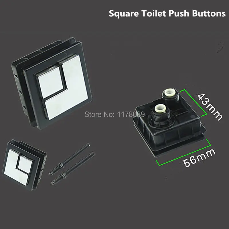 black square toilet flush dual push button,toilet square Double button