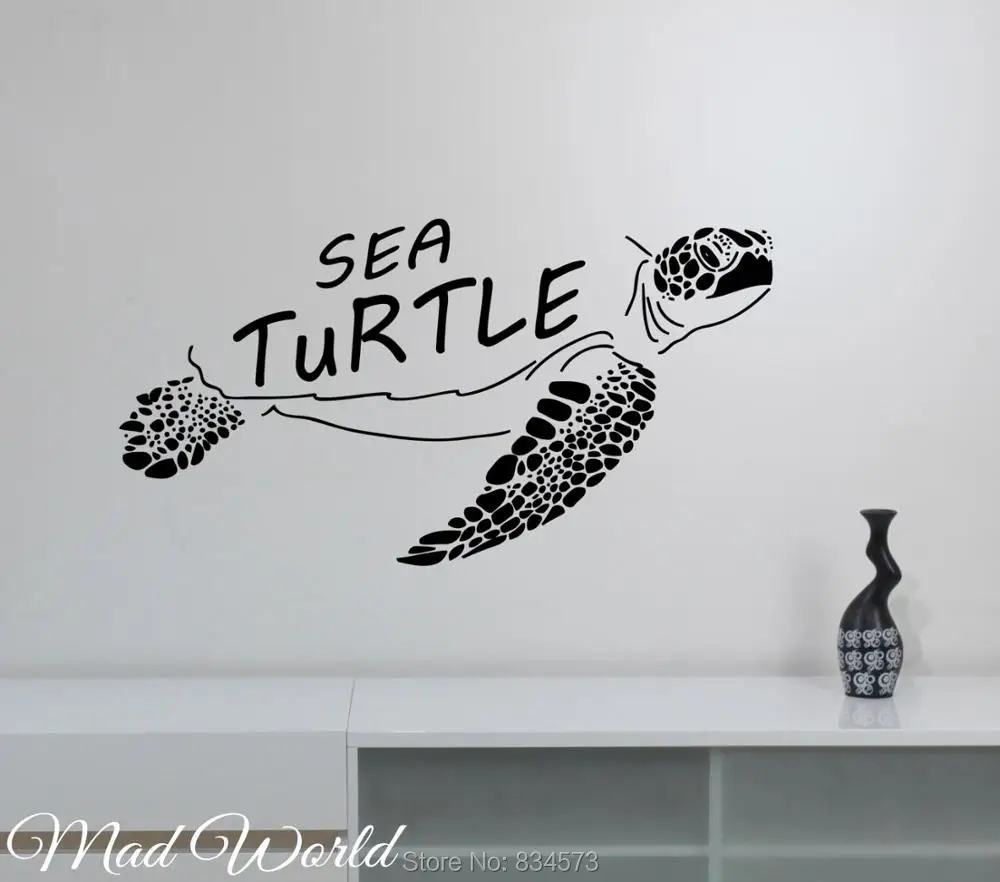 Mad World Sea Turtle Ocean Life Animal Wall Art Stickers Decal Home Sea Turtle Ocean Life Animal 57