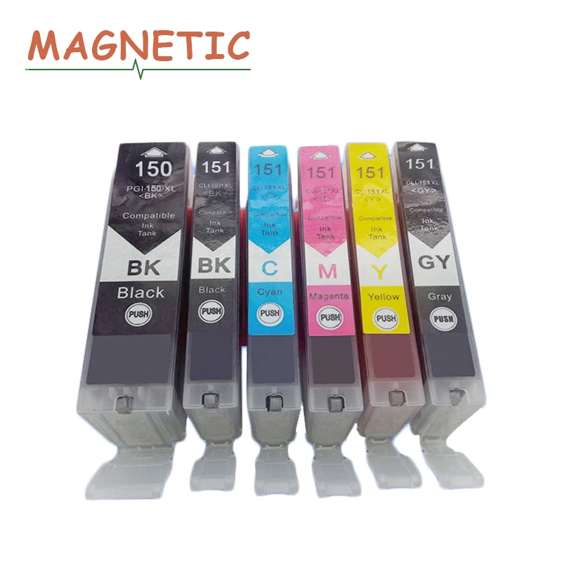 6X PGI150 PGI-150 совместимый картридж с чернилами для принтера canon PIXMA IP7210 MG5410 MG5510 MG6410