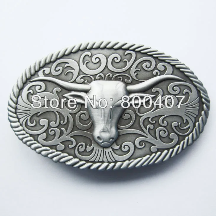 

Retail Distribute Longhorn Bull Western Belt Buckle BUCKLE-WT015AS Free Shipping