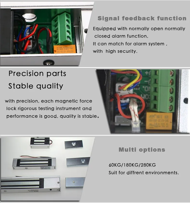 280 кг/600lbs Электрический магнитный замок DC12V электромагнитные Электронные дверные замки NC безопасный для входа система контроля доступа