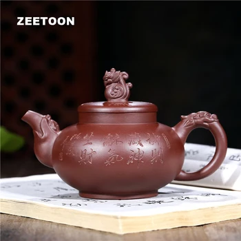 

340cc Authentic Yixing Teapot Long Feng Cheng Xiang Chinese Health Purple Clay Teaware Tea Set Tea Pot Vintage Zisha Home Decor