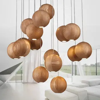 

1pcs Pendant lights only1 solid wood modern chinese japanese nordic minimalist single head amp