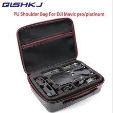 PU Saco de Armazenamento De Grãos De Carbono Duro Mochila Portátil Bolsa de Ombro-resistente à Água Portátil para DJI Mavic Pro/platina zangão