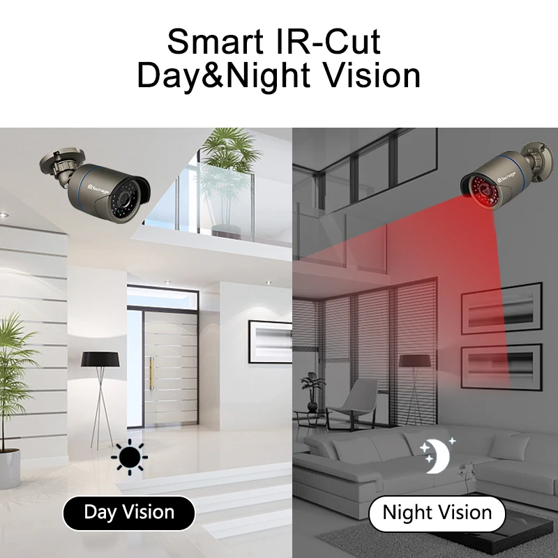  H.265 POE Security Camera System 4CH 1080P NVR Kit 2.0MP Audio Microphone CCTV Grey IP Camera IR Ou - 32989530341