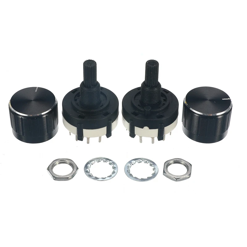 2pcs-RS26-1-Pole-Position-12-Selectable-Band-Rotary-Channel-Selector-Switch-Single-Deck-Rotary-Switch