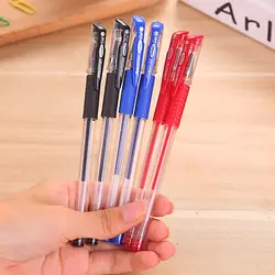 12 шт./компл. 0,5 мм офисная техника канцелярские гелевая ручка для студента написание черный, красный синий Высокое качество гелевая ручка