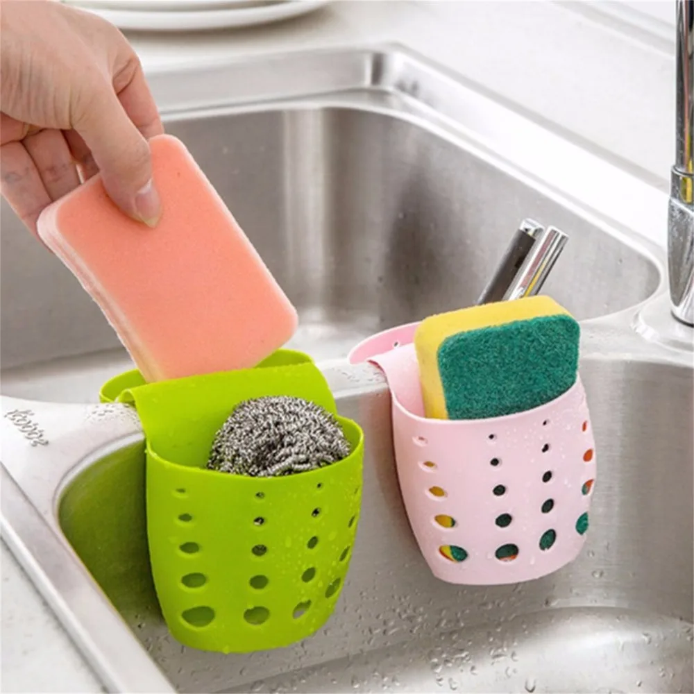 Kitchen Sink Drain Hollow Hanging Basket Drainging Basket Sponge Brush