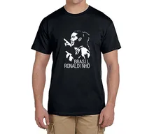 2017 New ronaldinho T-Shirt Men Short Sleeve O Neck fashion 100% cotton T-shirts brazil fans gift 0219-5