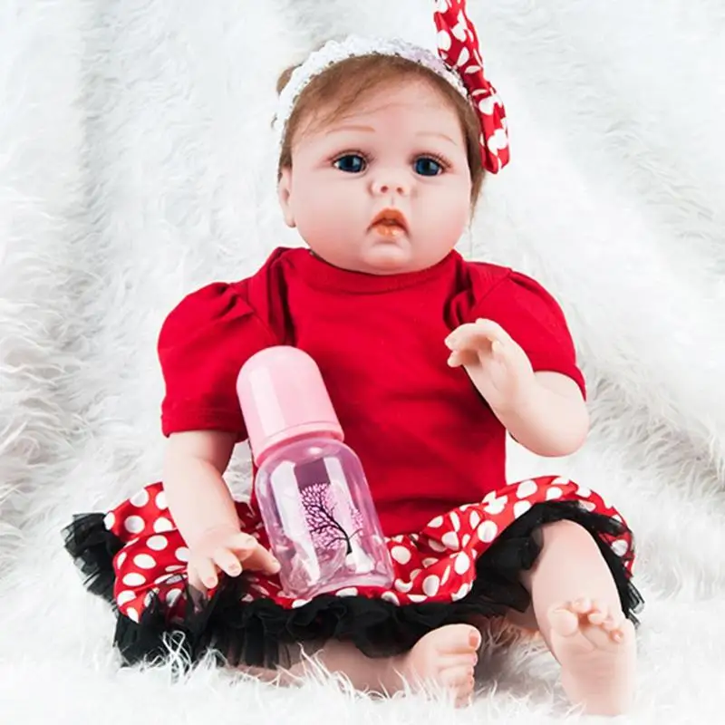 55 см Reborn Baby Doll, Детские Силиконовые Имитационные куклы, игрушки, мягкие реалистичные детские куклы Playmate для новорожденных девочек и мальчиков, подарки на день рождения