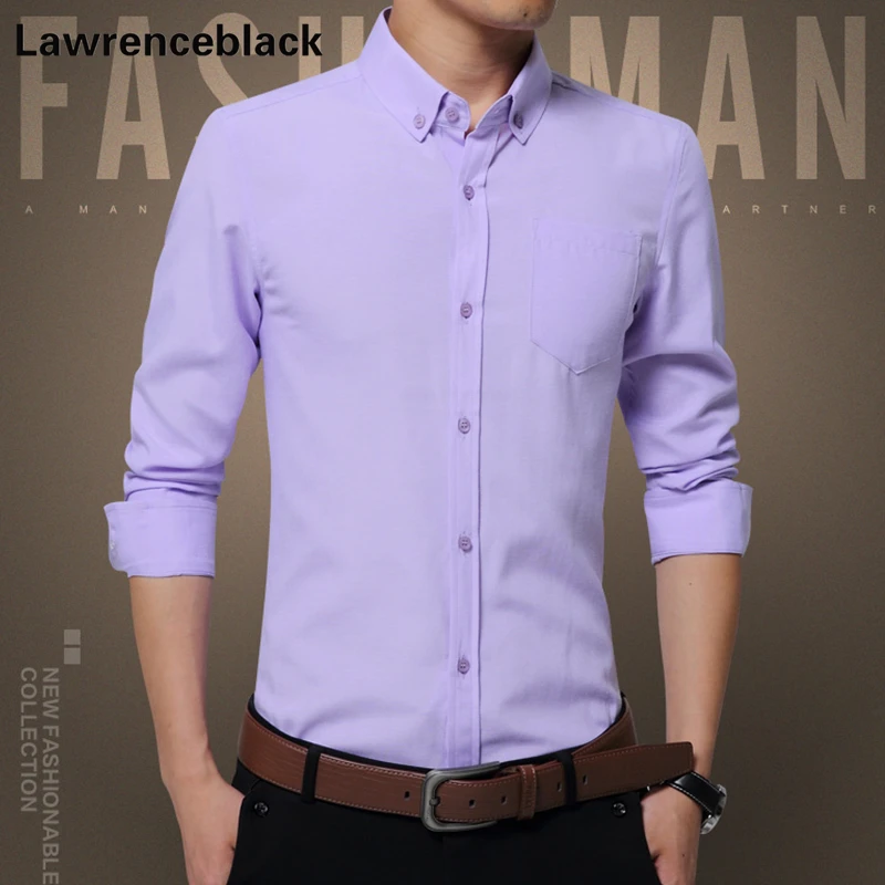 Business Office Shirts Work Classical Dress Shirt Men Formal Brand