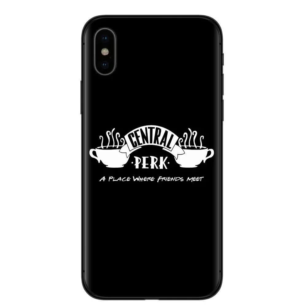 Central Perk Coffee friends tv show how you doin Black silicone Phone Case Cover For iPhone X 5 5s SE 6 6SPlus 7 7Plus 8 8Plus