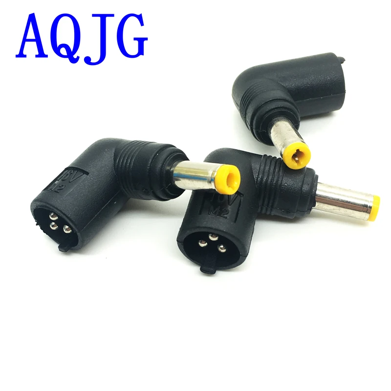 1pcs Angle 90 degree 16V 3pin Female DC Power Conversion Jack to Male 5.5*2.1mm male Plug Connector Adapter Laptop AQJG | Обустройство