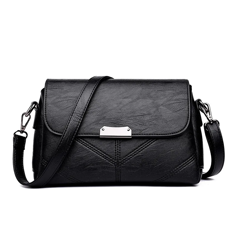 

Chu JJ Women's Genuine Leather Handbags Fashion Thread Bags Shoulder CrossBody Bags Women Messenger Bag Ladies Bolsas Feminina