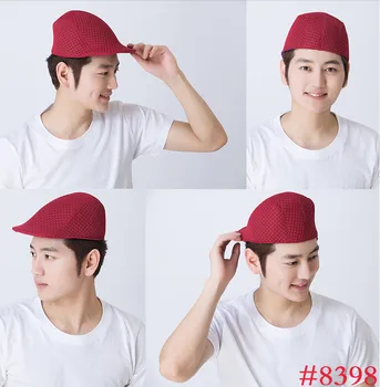 

2017 Sale New Twill Men Cotton Chef Uniform Cook Cap Working Hotel The Chef Hat Western Restaurant Coffee Bar Waiter Hats Male