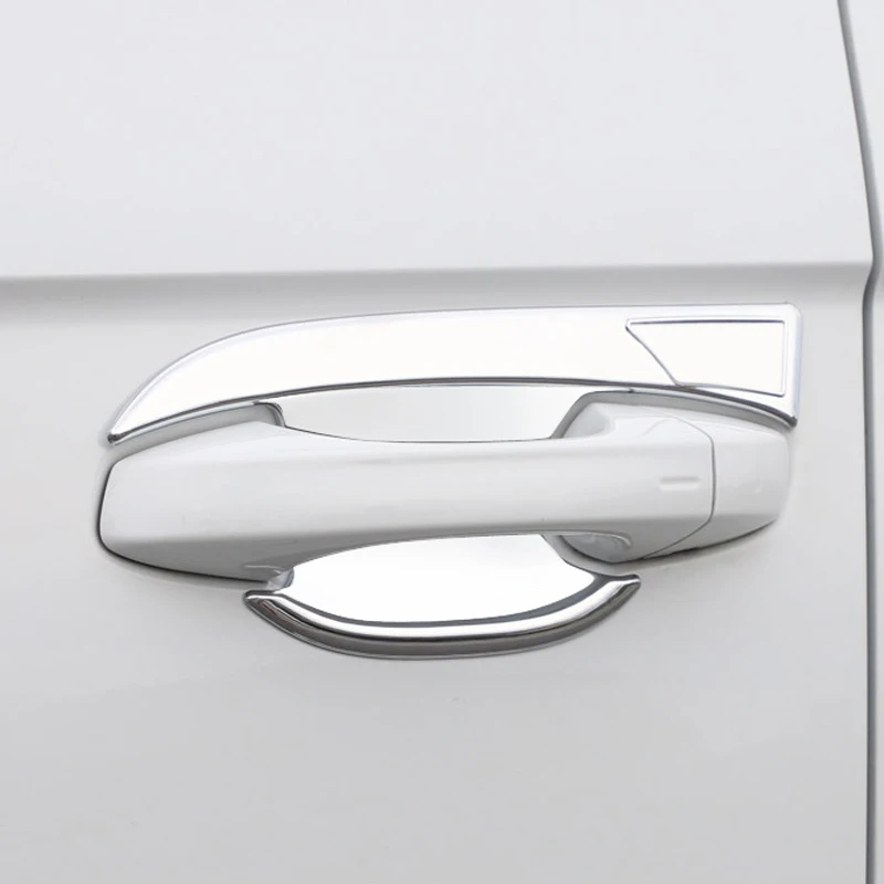 Exterior-Accessories-Side-Door-Handle-Bowls-Cover-Trim-4pcs-ABS-Chrome-For-VW-Volkswagen-T-Roc