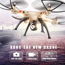 Quadcopter Syma X8HC (X8C Upgrade) dengan Kamera 2MP HD 2.4G 4CH 6 Axis RC Helikopter RTF Drone Quadrocopter Tetap Tinggi
