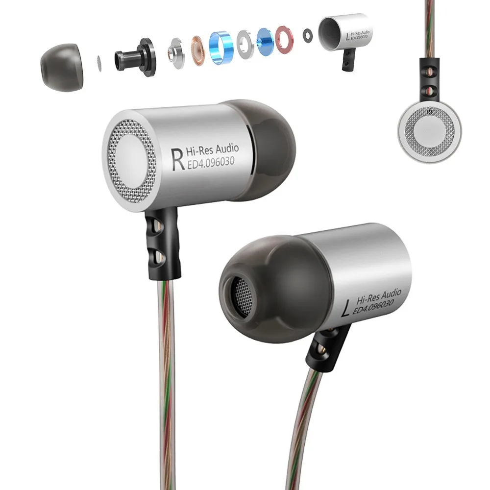 

KZ-ED4 Subwoofer 3.5mm in-ear headset HIFI Earphone Headset Monitoring Professional Ear Drop Shipping earbuds For gaming z6