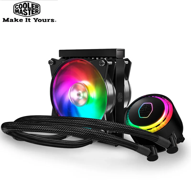 ^*Best Offers Cooler Master MLX-D12M-A20PC-R1 ML120 CPU Water Cooler 120mm RGB Quiet Fan For Intel 115x 2011 2066 AMD AM4 CPU Liquid Cooling